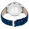 Octea Moon Watch Swiss Made, Moon, läderarmband, blå, rostfritt stål