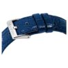 Octea Moon Watch Swiss Made, Moon, läderarmband, blå, rostfritt stål