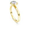 Oktagonal ring med laboratorieframställda diamanter, totalt 1,0 karat, oktagonal form, 14K gult guld