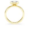 Oktagonal ring med laboratorieframställda diamanter, totalt 1,0 karat, oktagonal form, 14K gult guld