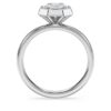 Oktagonal ring med laboratorieframställda diamanter, totalt 2,0 karat, oktagonal form, 14K vitguld Oktagonal ring med laboratorieframställda diamanter, totalt 2,0 karat, oktagonal form, 14K vitguld