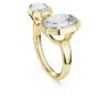Oktagonal ring med laboratorieframställda diamanter, totalt 4,10 karat, oktagonal form, 18K gult guld