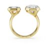 Oktagonal ring med laboratorieframställda diamanter, totalt 4,10 karat, oktagonal form, 18K gult guld