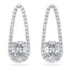 Oktagonala tennisörhängen med laboratorieframställda diamanter, totalt 7,95 karat, blandade former, 18K vitguld Oktagonala tennisörhängen med laboratorieframställda diamanter, totalt 7,95 karat, blandade former, 18K vitguld