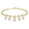 Oktagonhalsband med laboratorieframställda diamanter, 12,56 ct totalt, blandade former, 18K gult guld
