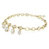 Oktagonhalsband med laboratorieframställda diamanter, 12,56 ct totalt, blandade former, 18K gult guld
