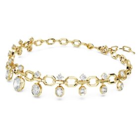 Oktagonhalsband med laboratorieframställda diamanter, 18,39 karat totalt, blandade former, 18K gult guld