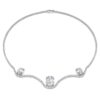 Oktagonhalsband med laboratorieframställda diamanter, 19,90 karat totalt, oktagonform, 18K vitguld