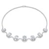 Oktagonhalsband med laboratorieframställda diamanter, 37,70 karat totalt, oktagonform, 18K vitguld