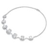 Oktagonhalsband med laboratorieframställda diamanter, 37,70 karat totalt, oktagonform, 18K vitguld
