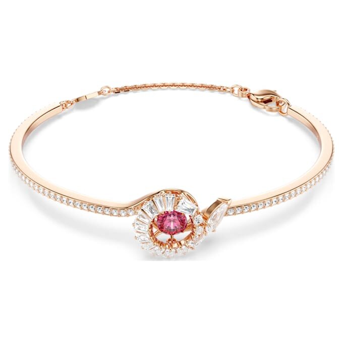 Ormarmband med blandade slipningar, Ormens år, rött, roséguldpläterat Ormarmband med blandade slipningar, Ormens år, rött, roséguldpläterat