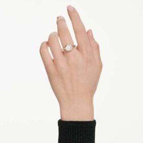Ring med åttkantig infattning, laboratorieframställda diamanter 3,0 karat totalt, åttkantig form, 14K gult guld