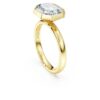 Ring med åttkantig infattning, laboratorieframställda diamanter 3,0 karat totalt, åttkantig form, 14K gult guld