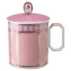 Signum-mugg med lock, porslin, rosa Signum-mugg med lock, porslin, rosa