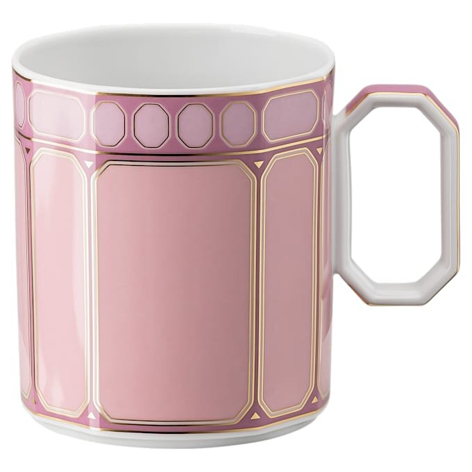 Signum-mugg med lock, porslin, rosa Signum-mugg med lock, porslin, rosa