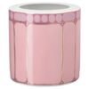 Signum-vas i porslin, bred, rosa