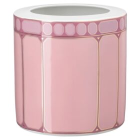 Signum-vas i porslin, bred, rosa