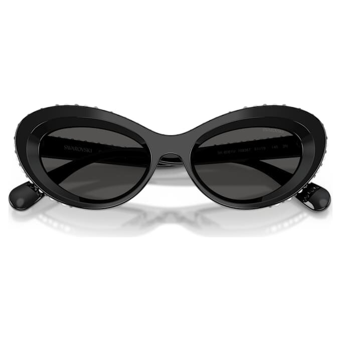 Solglasögon i Cat-Eye-form, Sk6061U, svarta Solglasögon i Cat-Eye-form, Sk6061U, svarta