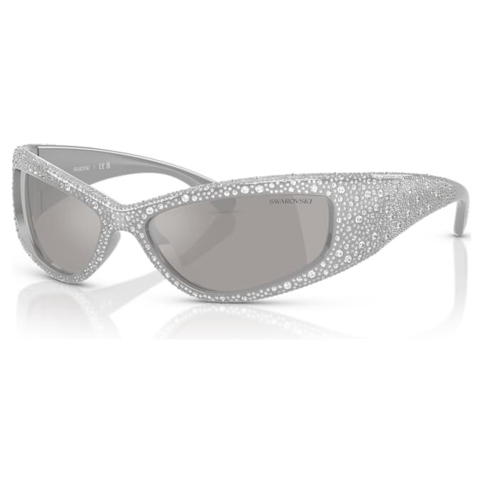 Solglasögon i maskform, Sk6027, silverfärgad Solglasögon i maskform, Sk6027, silverfärgad