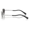 Solglasögon i oval form, 2-i-1-clip-on, Sk7044, silverfärgad
