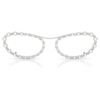 Solglasögon i oval form, 2-i-1-clip-on, Sk7044, silverfärgad