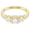 Stilla Attract-ring, rund slipning, vit, guldpläterad Stilla Attract-ring, rund slipning, vit, guldpläterad