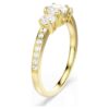 Stilla Attract-ring, rund slipning, vit, guldpläterad Stilla Attract-ring, rund slipning, vit, guldpläterad