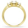 Stilla Attract-ring, rund slipning, vit, guldpläterad Stilla Attract-ring, rund slipning, vit, guldpläterad