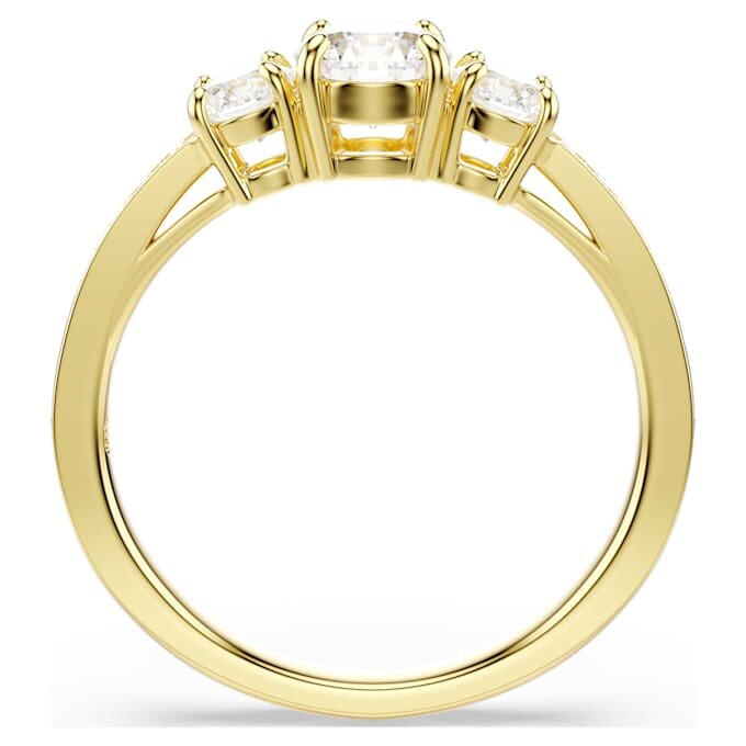 Stilla Attract-ring, rund slipning, vit, guldpläterad Stilla Attract-ring, rund slipning, vit, guldpläterad
