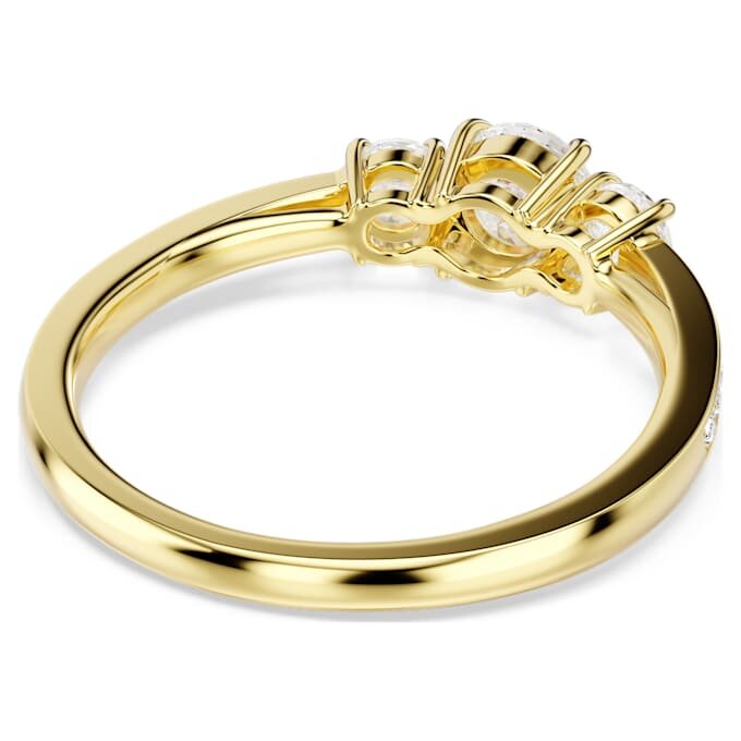 Stilla Attract-ring, rund slipning, vit, guldpläterad Stilla Attract-ring, rund slipning, vit, guldpläterad
