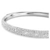 Sublima armring Snow Pavé, vit, rodiumpläterad