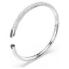 Sublima armring Snow Pavé, vit, rodiumpläterad
