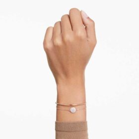 Sublima armring, vit, roséguldpläterad