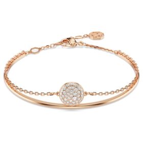 Sublima armring, vit, roséguldpläterad