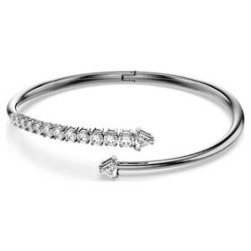 Sublima armring, vit, ruteniumpläterad