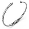 Sublima armring, vit, ruteniumpläterad Sublima armring, vit, ruteniumpläterad