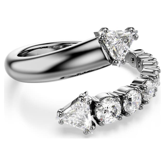Sublima öppen ring med blandade slipningar, vit, ruteniumpläterad Sublima öppen ring med blandade slipningar, vit, ruteniumpläterad