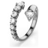 Sublima öppen ring med blandade slipningar, vit, ruteniumpläterad Sublima öppen ring med blandade slipningar, vit, ruteniumpläterad