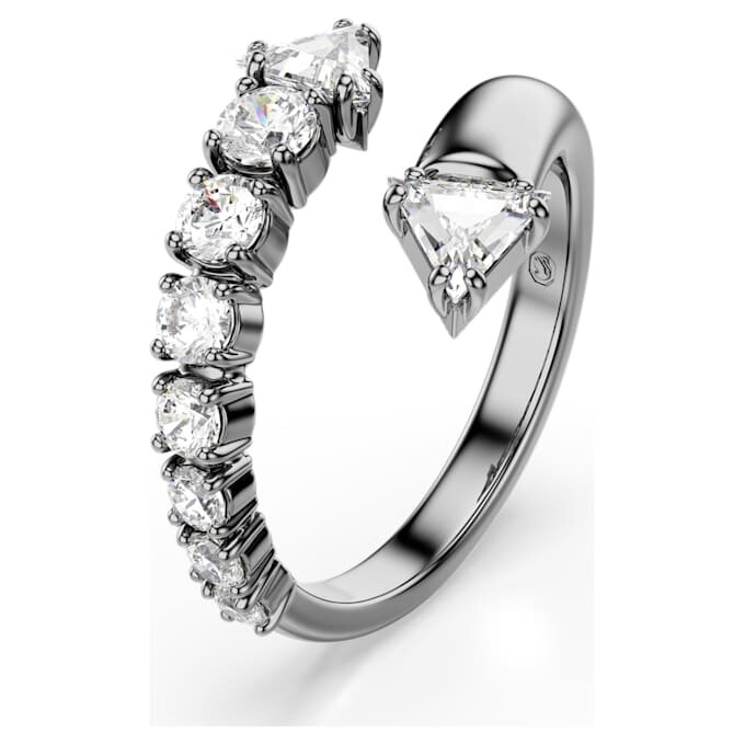 Sublima öppen ring med blandade slipningar, vit, ruteniumpläterad Sublima öppen ring med blandade slipningar, vit, ruteniumpläterad