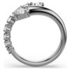 Sublima öppen ring med blandade slipningar, vit, ruteniumpläterad Sublima öppen ring med blandade slipningar, vit, ruteniumpläterad
