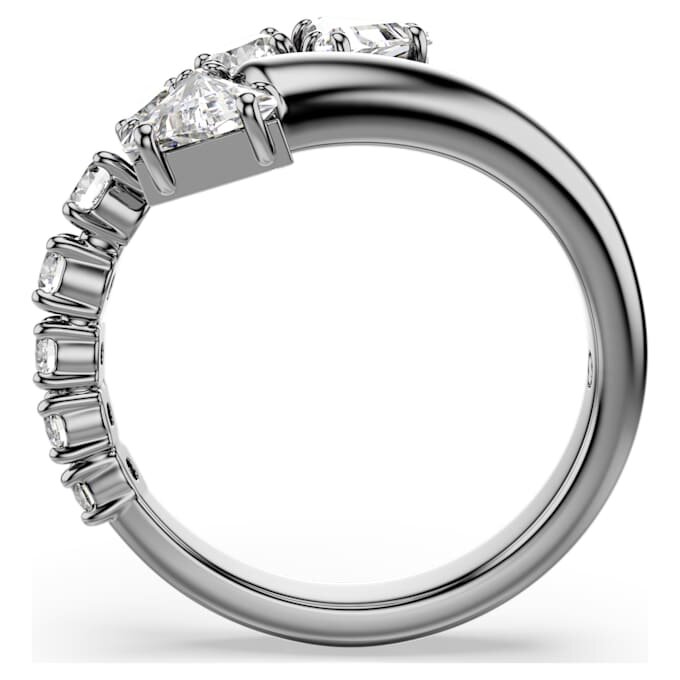 Sublima öppen ring med blandade slipningar, vit, ruteniumpläterad Sublima öppen ring med blandade slipningar, vit, ruteniumpläterad