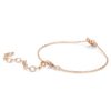 Svanarmband med blandade slipningar, svan, vitt, roséguldpläterat