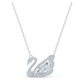 Svanhalsband Dancing Swan, vitt, rodiumpläterat Svanhalsband Dancing Swan, vitt, rodiumpläterat