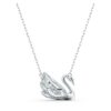 Svanhalsband Dancing Swan, vitt, rodiumpläterat