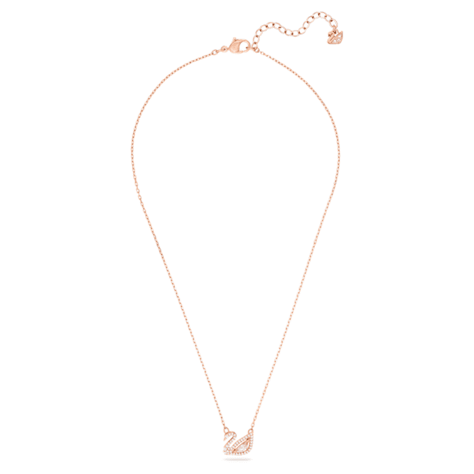 Svanhalsband Svan, rosa, roséguldpläterat Svanhalsband Svan, rosa, roséguldpläterat