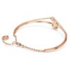Swan-armband, svart, roséguldpläterat Swan-armband, svart, roséguldpläterat