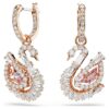 Swan Drop-örhängen Pavé, Svan, Rosa Swan Drop-örhängen Pavé, Svan, Rosa