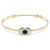 Symbolica-armband Evil Eye, blått, guldpläterat