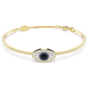 Symbolica-armband Evil Eye, blått, guldpläterat