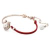 Symbolica-armband med kristallpärla, pavé, hästsko, vitt, roséguldpläterat